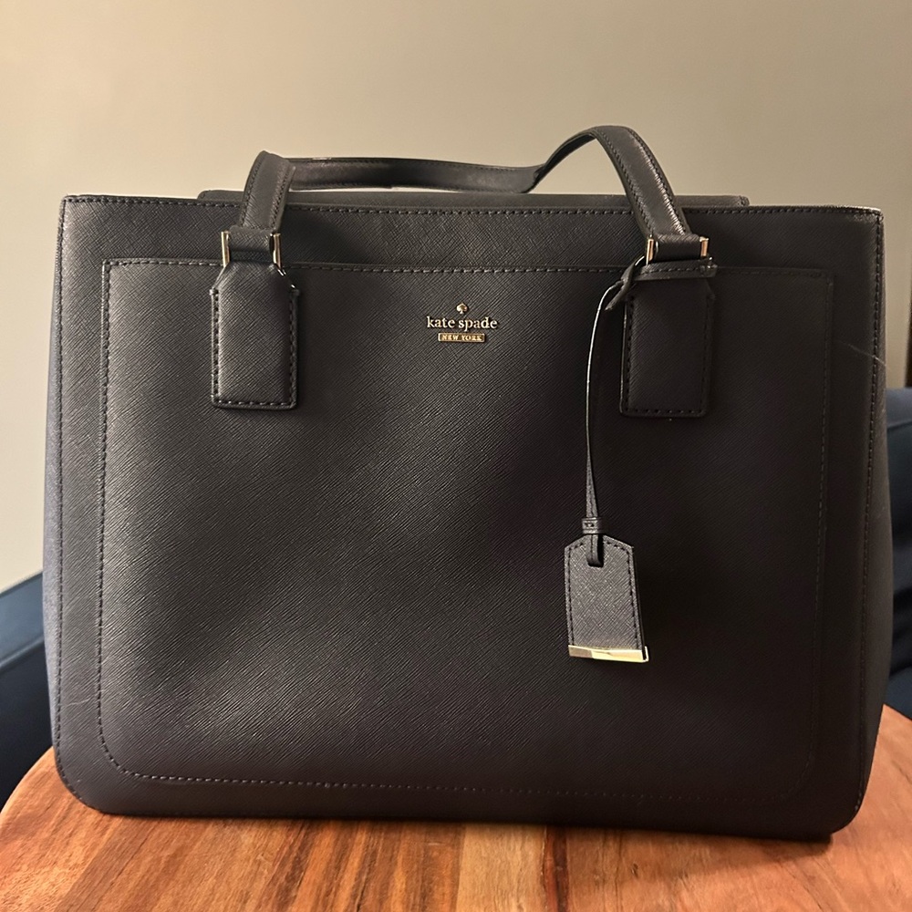 Kate Spade Navy Blue Structured Tote